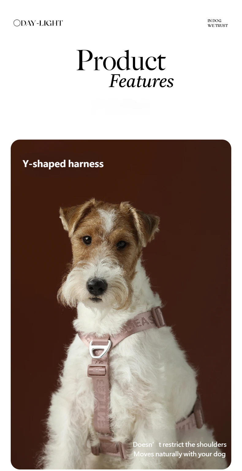 DAY-LIGHT Dog Harness – Ash Rose detail image 4