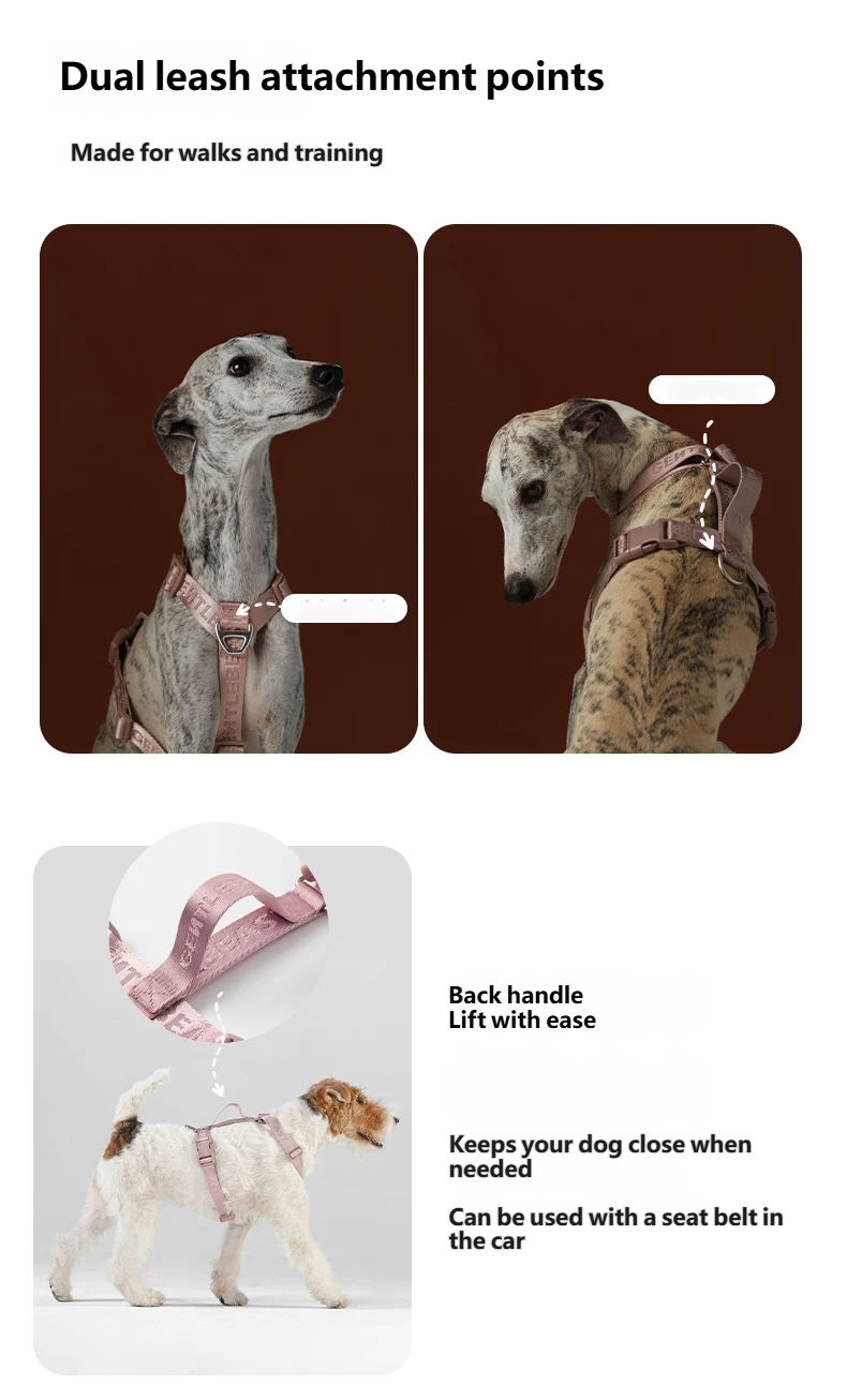 DAY-LIGHT Dog Harness – Ash Rose detail image 8