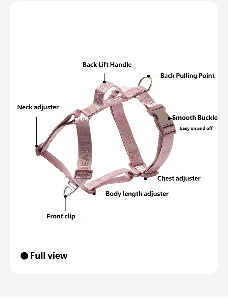 DAY-LIGHT Dog Harness – Ash Rose detail image 12