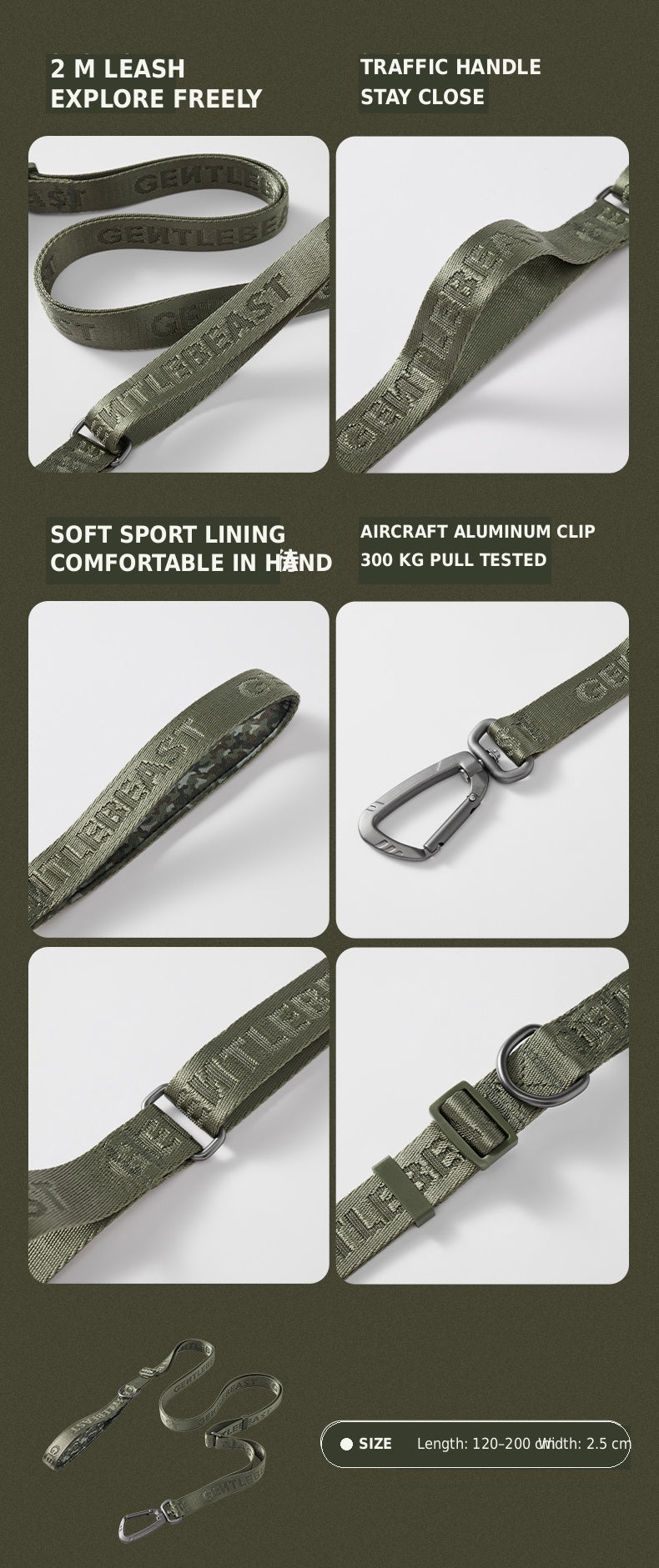 Midnight Walker Dog Leash – Hidden Forest detail image 28