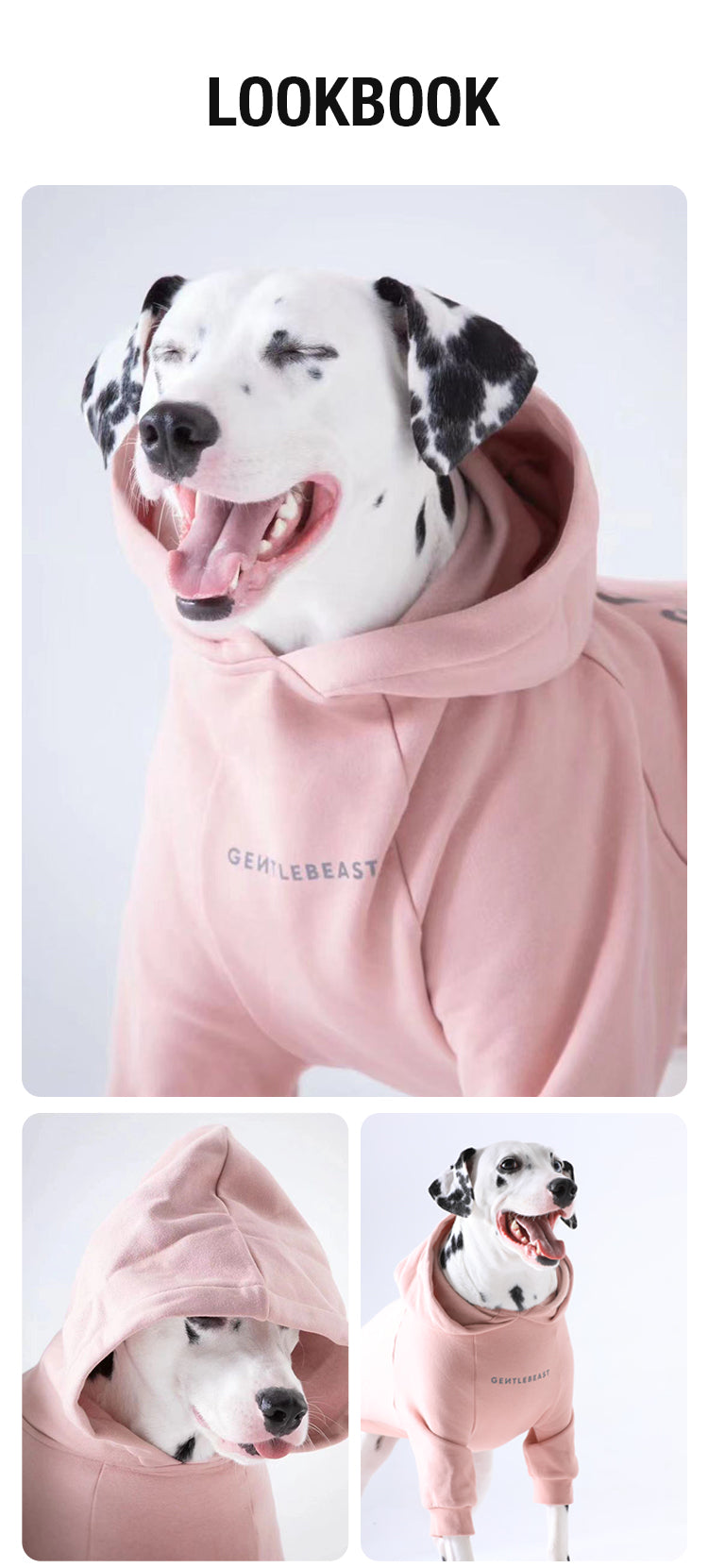 Gentle Hoodie For Dogs – Dusty Pink detail image 10