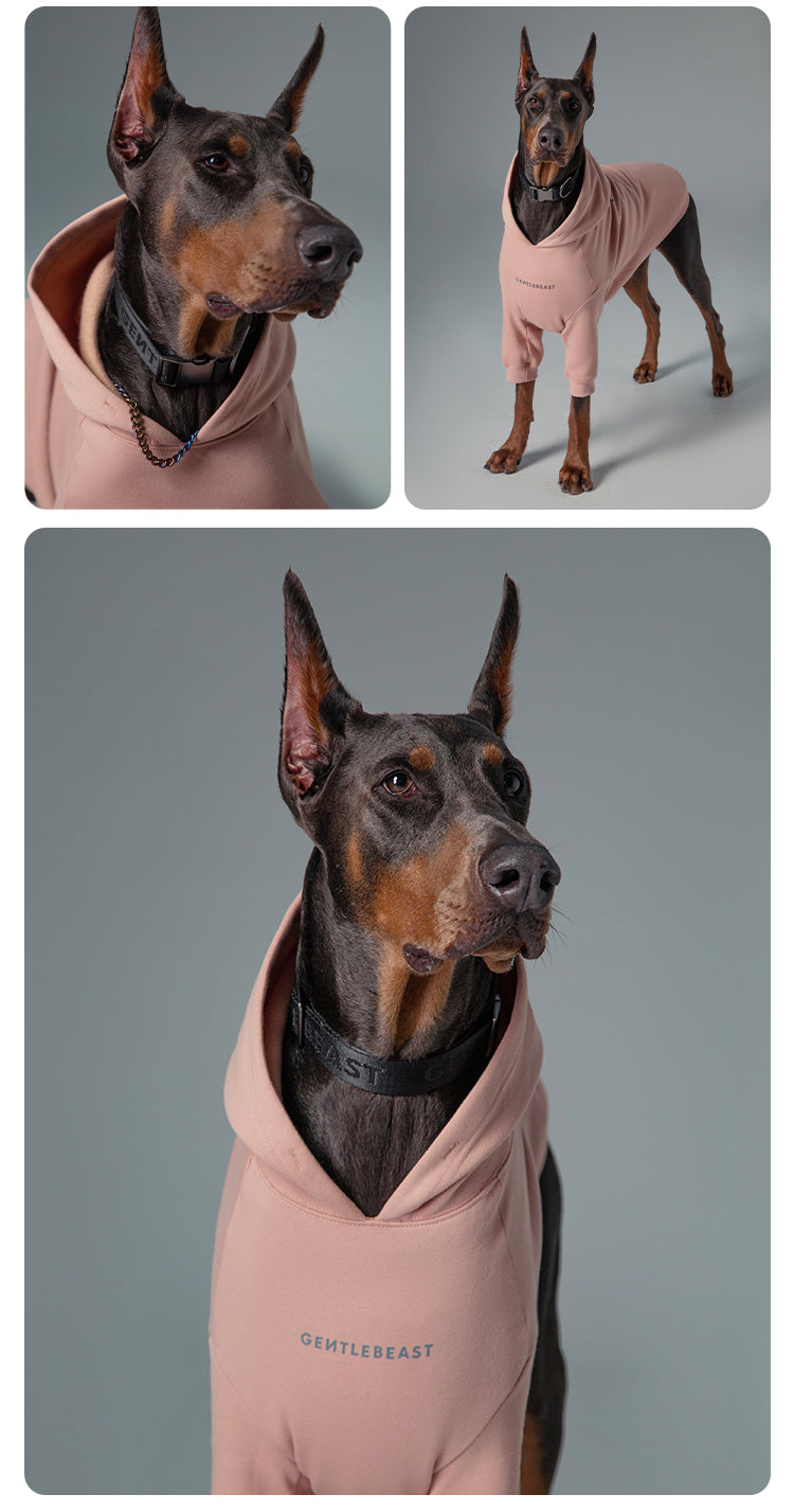Gentle Hoodie For Dogs – Dusty Pink detail image 15