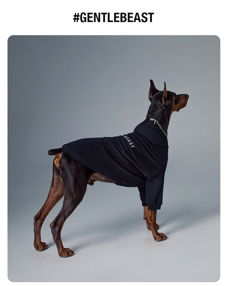 Gentle Hoodie For Dogs – Just Black detail image 13