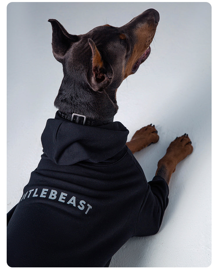 Gentle Hoodie For Dogs – Just Black detail image 14