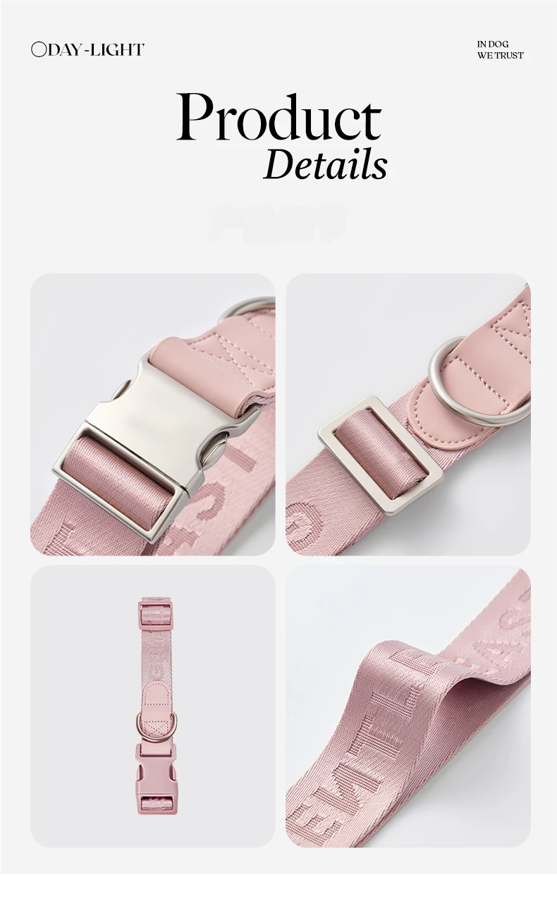 DAY-LIGHT Dog Collar XL – Ash Rose detail image 10