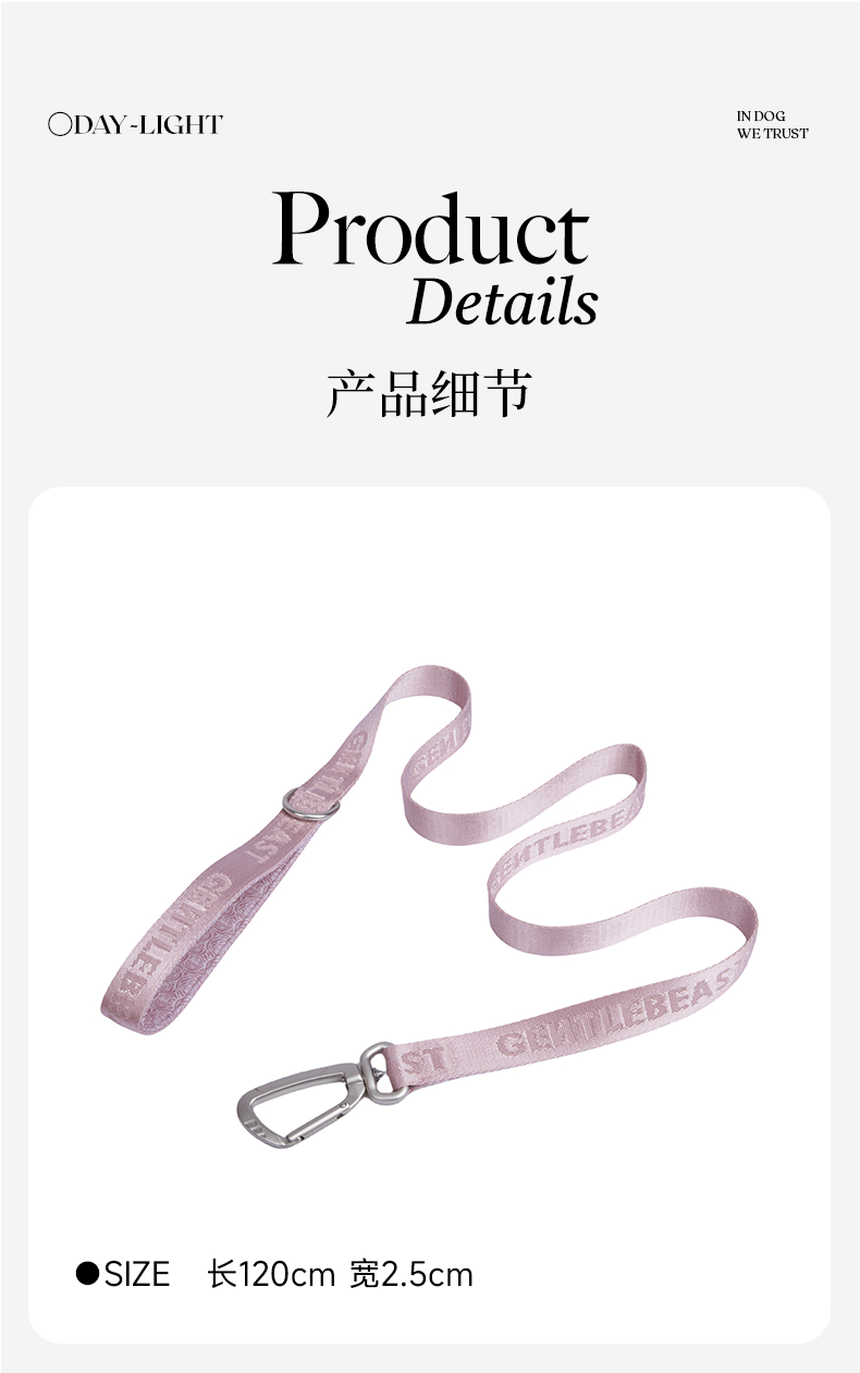DAY-LIGHT Dog Leash – Ash Rose detail image 11