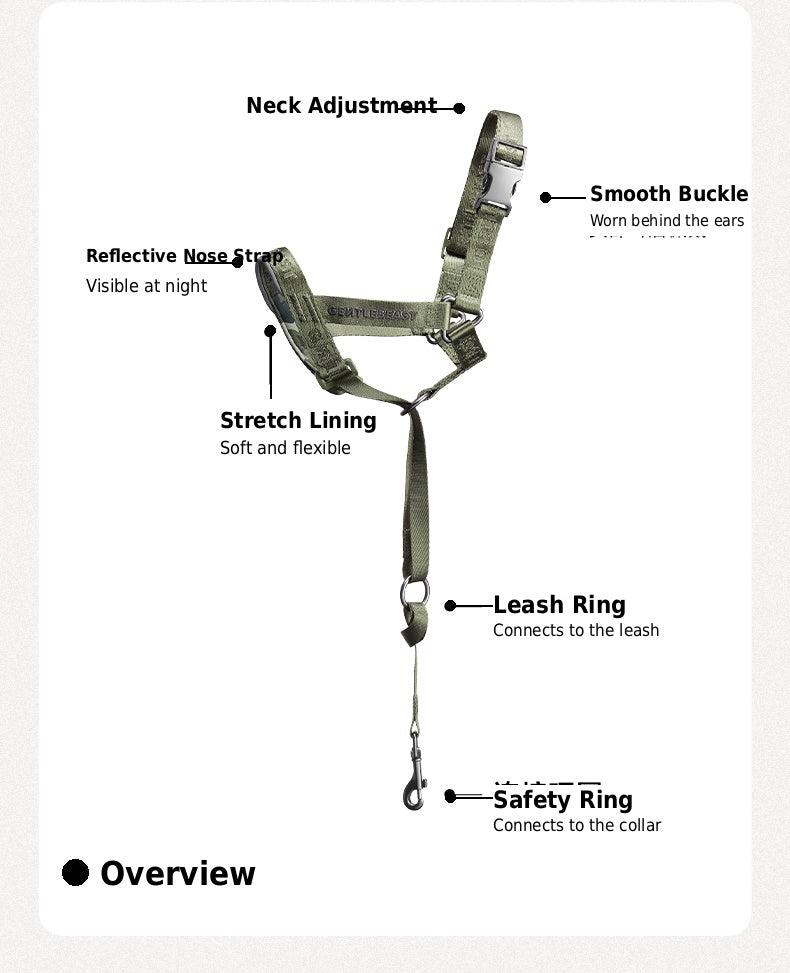 Midnight Walker Dog Headcollar – Hidden Forest detail image 13